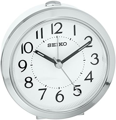 Seiko Sussex Bedroom Alarm Clock, Silver