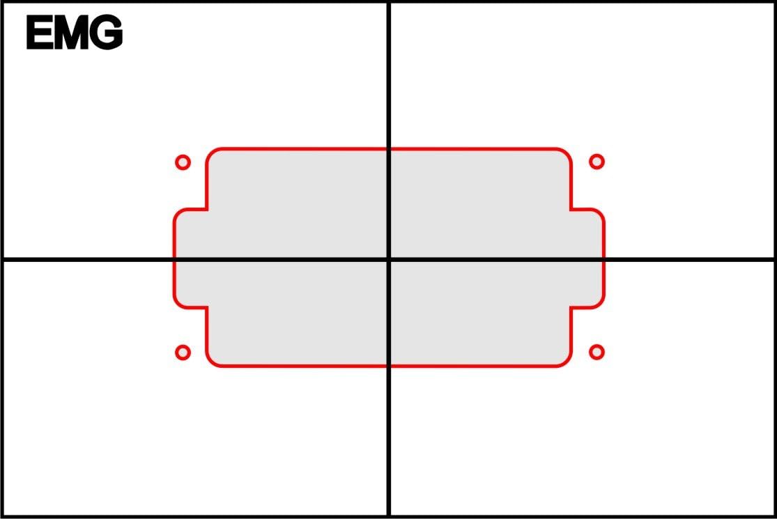Pickup Routing Template- EMG Humbucker