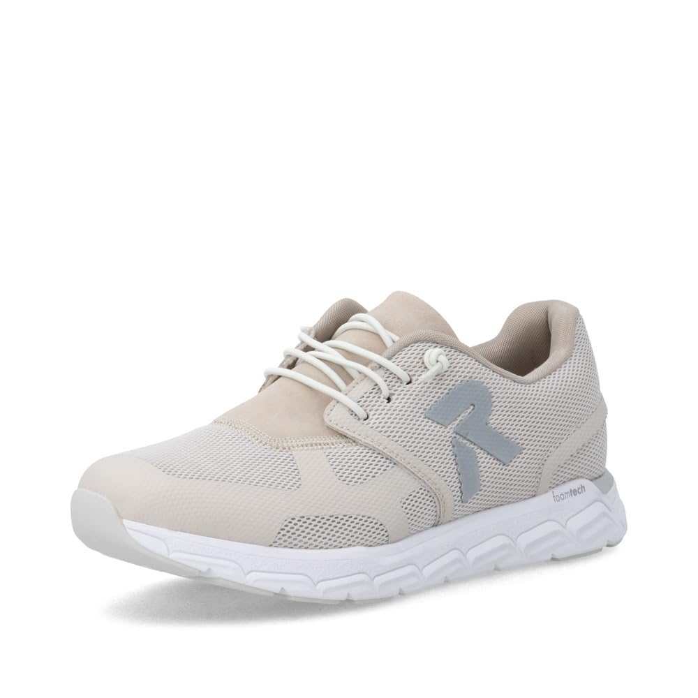 Rieker Low Trainers, White, Beige, 3.5 UK