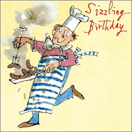 Birthday Card - Quentin Blake - Sizzling Chef! (2007)