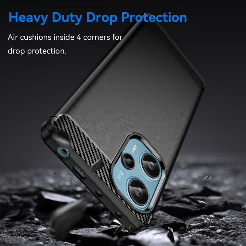 Image of Hybrid Carbon Fiber Back Case for Poco F5 5G (Black)