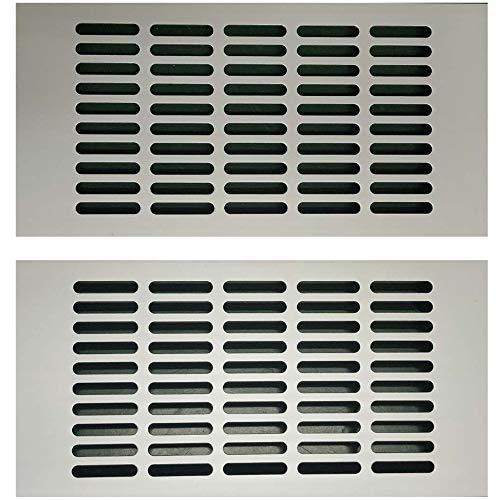 Rejilla Ventilacion Rectangular, Rejilla de Ventilacion Aluminio, Rejilla de Ventilación de Aluminio Calidad Placa de Ventilación 15 * 30cm, 2PCS Cover