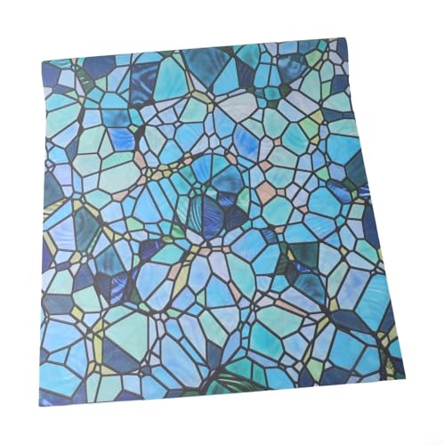 Bulevisiter Película estática para ventana, decoración de privacidad para puertas abatibles, vinilo esmerilado electrostático reutilizable sin pegamento, 45 x 100 cm