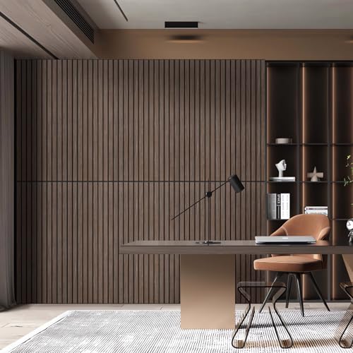 Image of 6 Pack Acoustic Wall Panels, 47.2 inch X 23.6 inch Sound Absorbing Panels, Decorative Sound Proof Panels for Home, Office, Studio Room, Deep Walnut