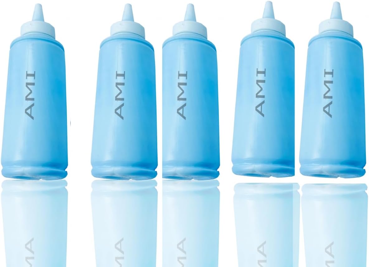 Ami Alpha Meditech India Ami Ultrasound Transmission Gel For Or Physiotherapy|Us Gel|Sonography Gel |Microbiologically Pure Water Ultrasonic Gel/Ecg/Physiotherapy|Spill-Proof Cap| Blue [Pack Of 5]