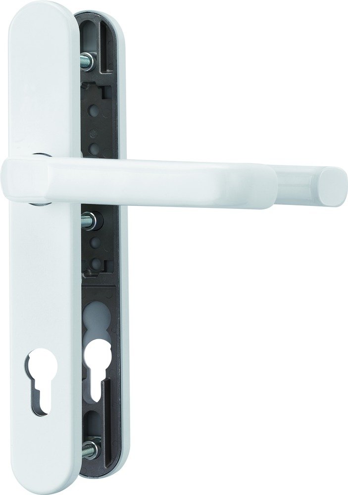 ABUS Tür-Schutzbeschlag SRG92 W weiß mit beidseitigem Drücker 22263