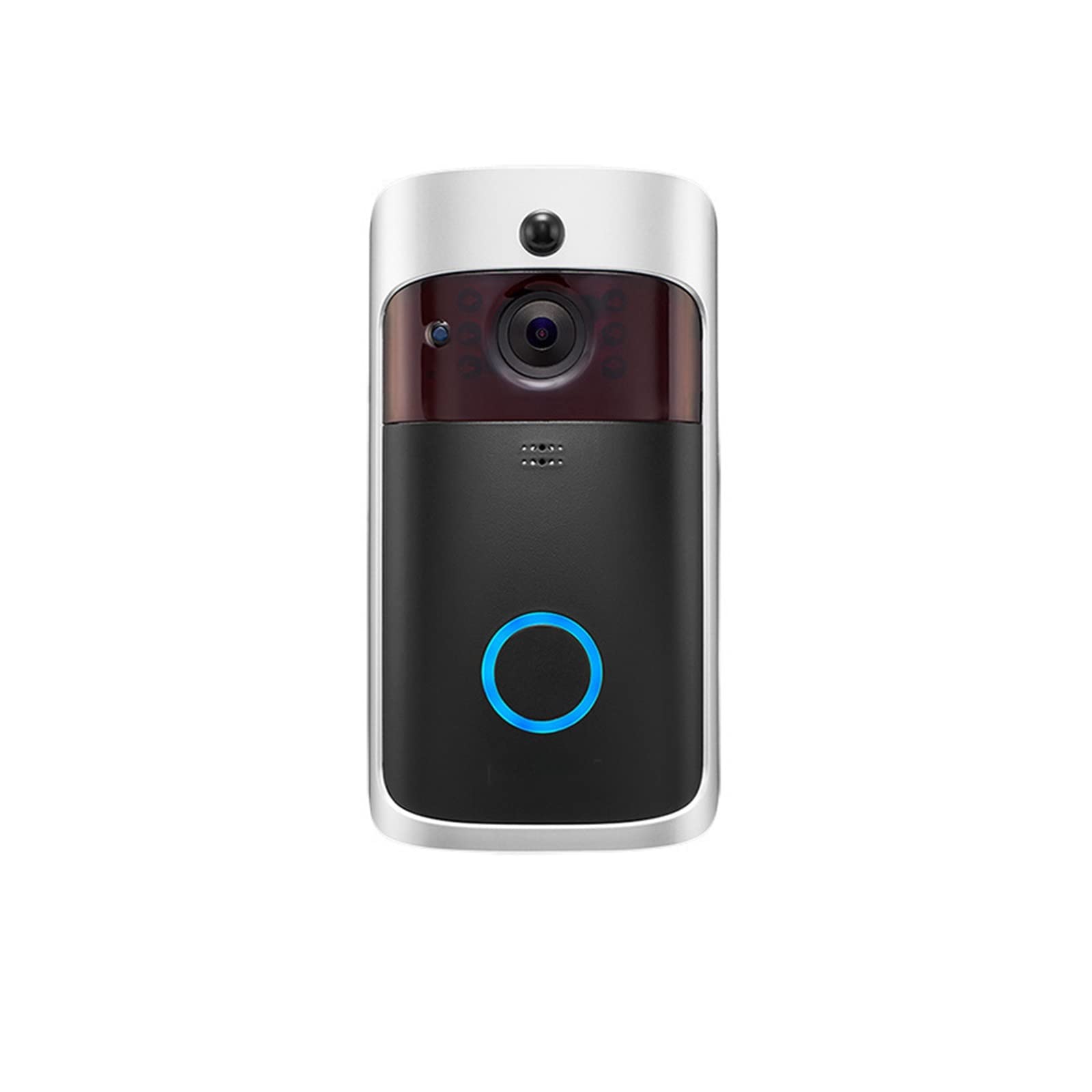 Videocitofono WiFi, Videocitofono Telecamera HD Campanello Rilevatore di Movimento Wireless con Altoparlante Visione Notturna per la Sicurezza Domestica