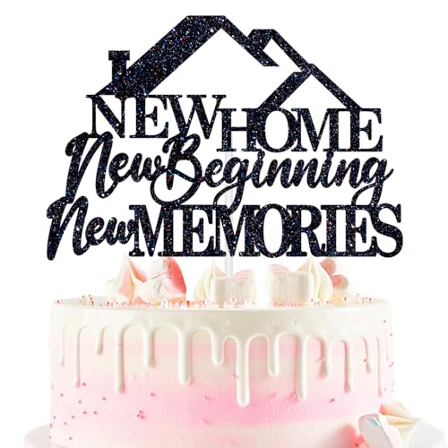 Black Glitter Home Sweet Home Topper