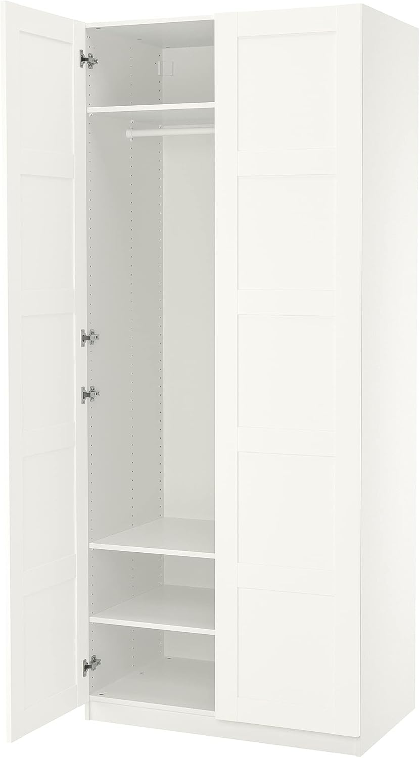 Closed IKEA Pax/BERGSBO Wardrobe in white