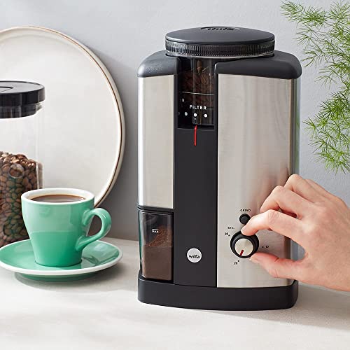 Wilfa SVART NYMALT koffiemolen - bonenreservoir met een capaciteit van 250gr, 160 watt, gemakkelijk te reinigen, zilver - Image 5
