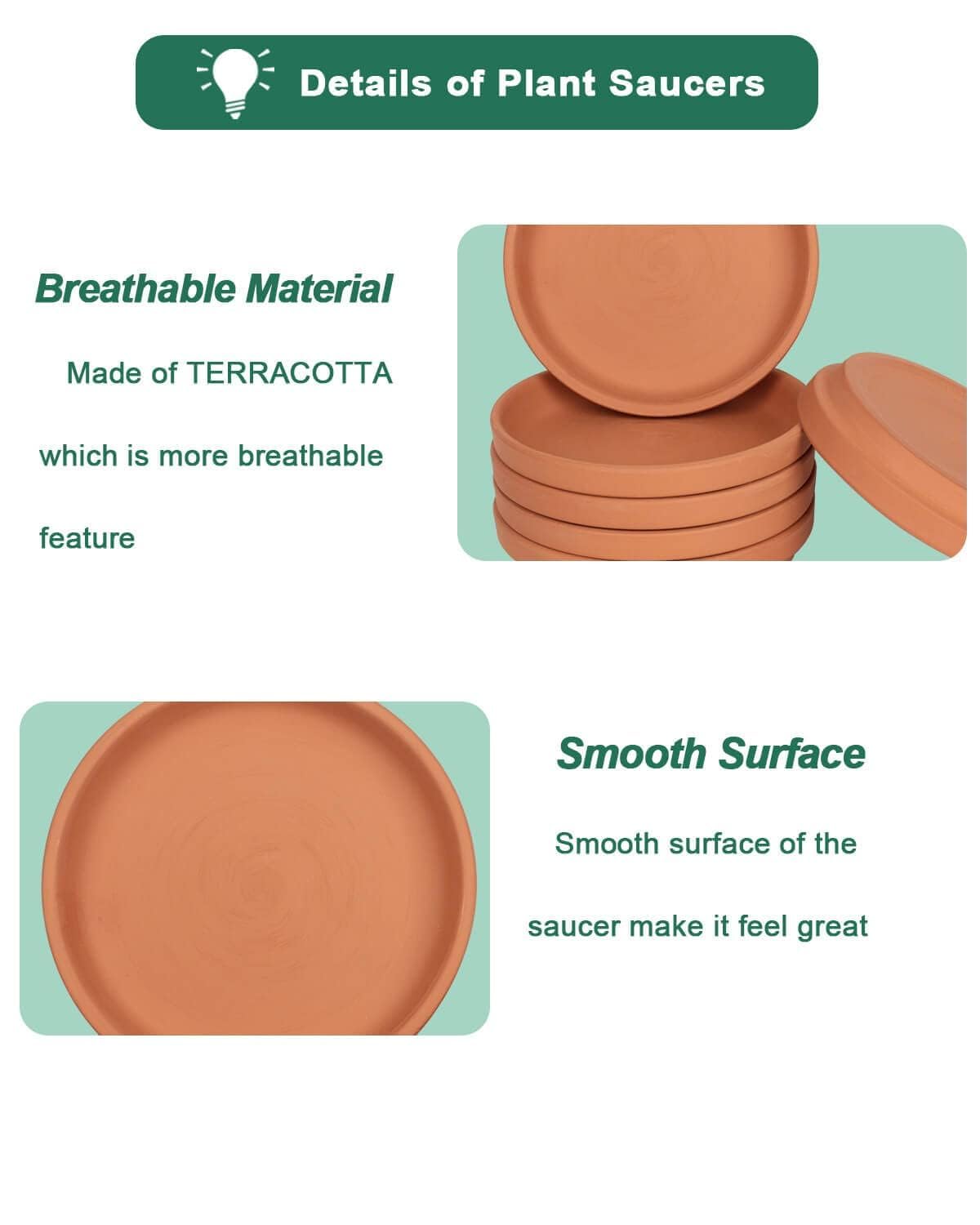 Amazon.co.jp: vensovo 5インチ スモール テラコッタ ポット