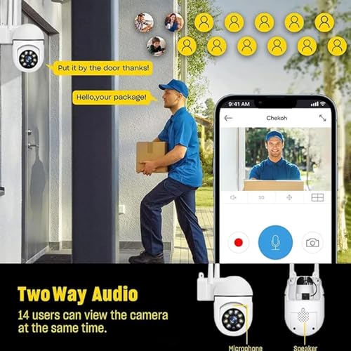 Image of TP PLUS 4MP WiFi Mini PTZ Home Security Camera | Full HD 1080P | Color Night Vision | Motion Detection | Two-Way Audio | Wireless CCTV Camera for Home Outdoor with Mobile App V380 Pro (Mini Dome)
