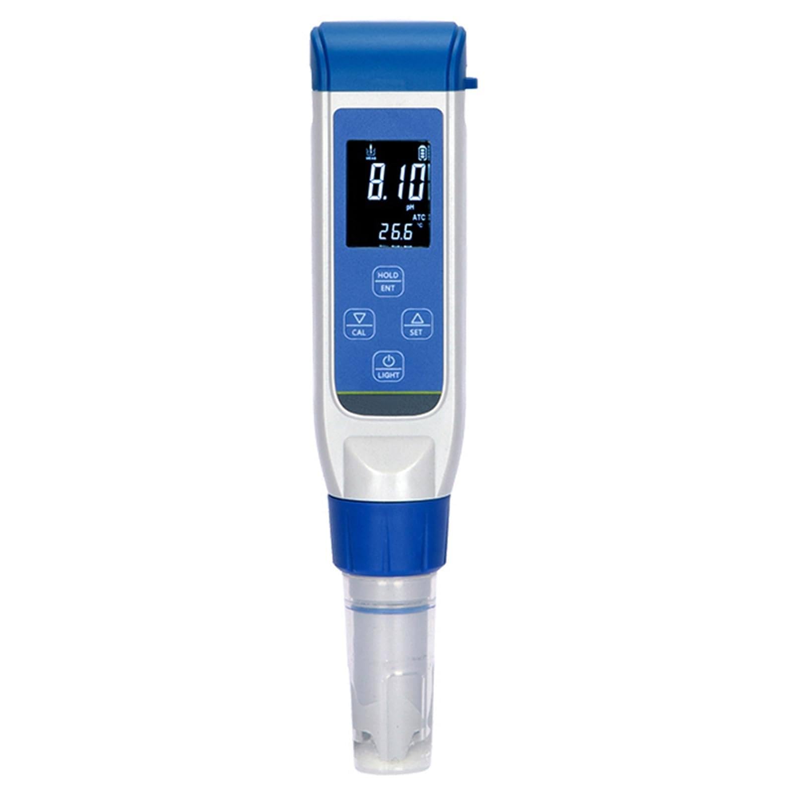 WJWWO Instrumento de detección de pH, Prueba de pH de Calidad del Agua de Laboratorio, Recargable USB, precisión 0.01, subjustidad 0.01, estándares de calibración Personalizados