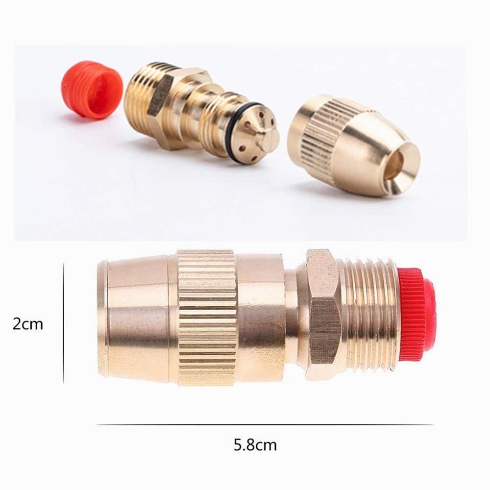 JS&KeJi 2 Stück Sprühdüse Bewässerung 1/2"(DN15) Messing Düsen für Garten und Landwirtschaf