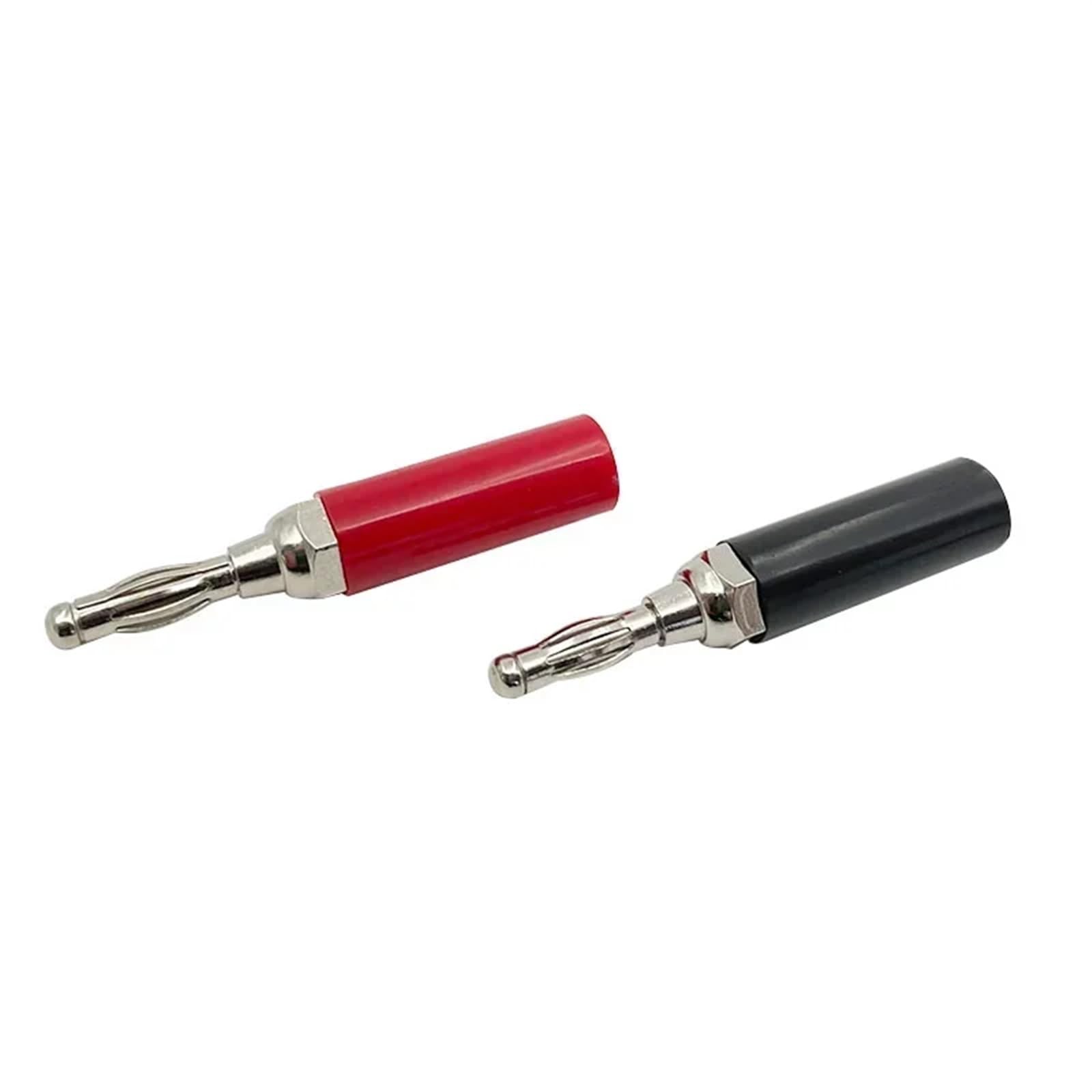 20/80/200 szt. 4 mm Kabel adaptera kabla audio Złącze głośnika Nikl/chromowanie terminal jack audio bananowy(5 Red 5 Black)