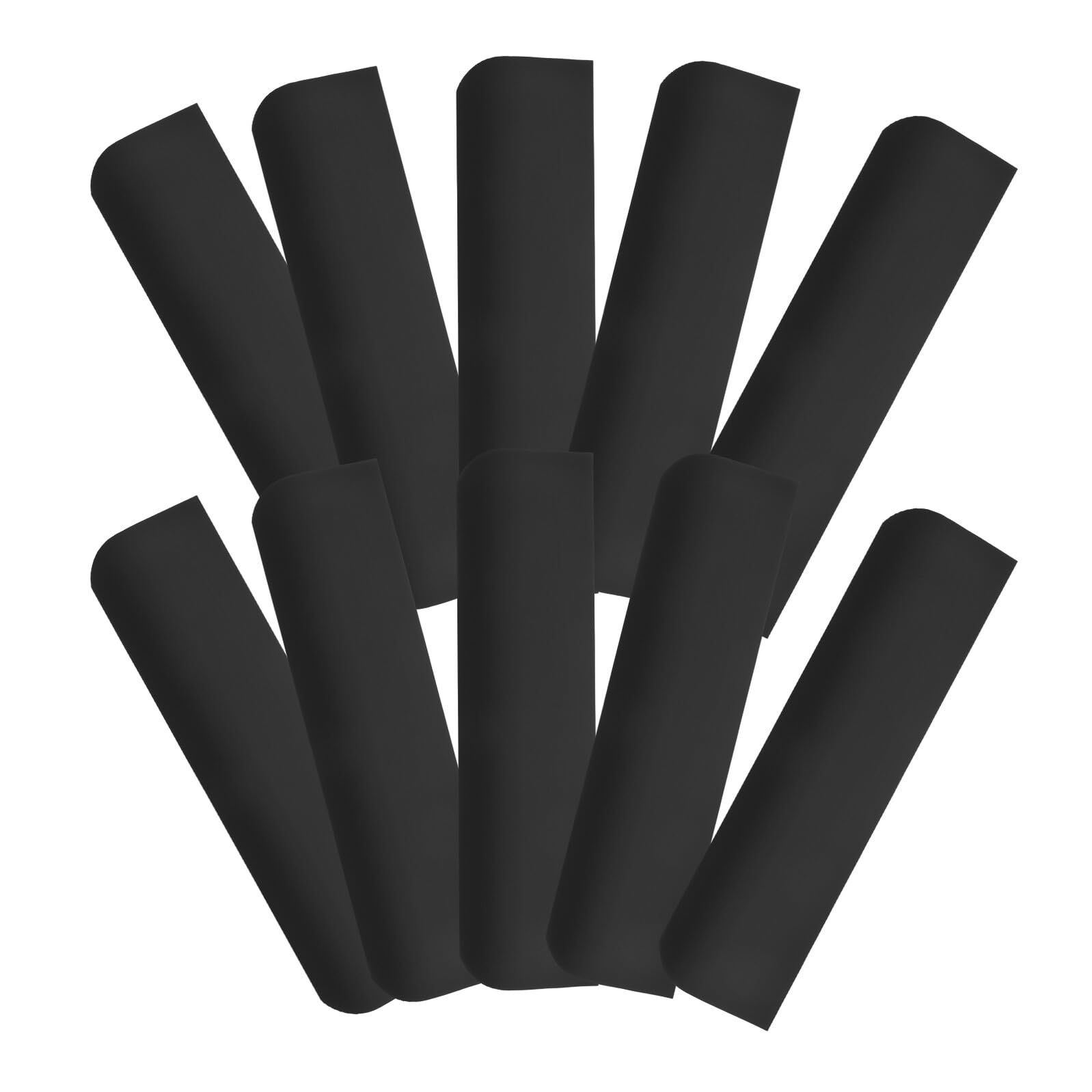 Zerodeko 10pcs Black Aluminum Cabinet Hardware Pulls Hidden Finger Edge Drawer Handles for Kitchen Cabinets and Furniture Drawers 150mm