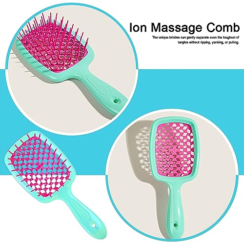 Secret Detangler Hair Brush Ion Massage Comb Massage Curl Comb for Women Men Girls and Kids for Natural Curly Wet Dry Thick Straight Long Hair - Image 3