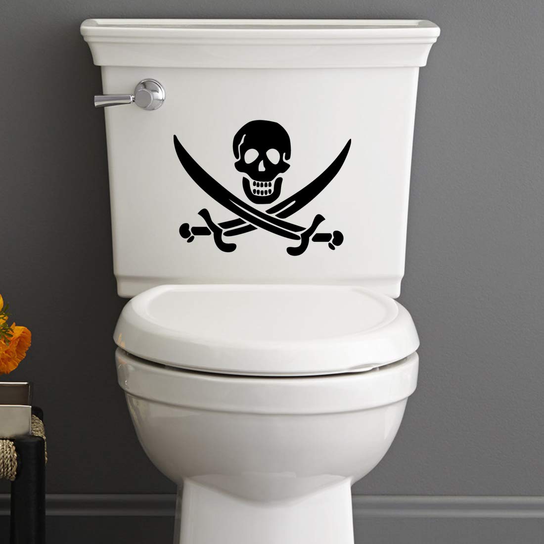 Sehaz Artworks TOI-Crossbone Multicolor Wall Decal or Bathroom Sticker