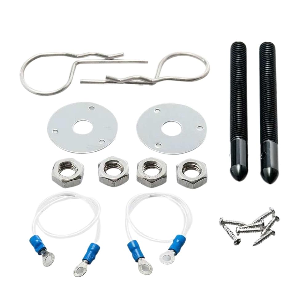 Zenithride Black Hood Pin Locking Kit Compatible With Mk3 Mk7 Mk5 Universal Racing Epman Sport Hair Pin Style With Lanyard Ep-Jgs022px(Black)