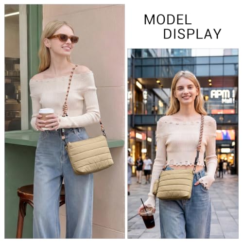 Image of ACUARIO Crossbody Bags for Women - Puffy Tote Bag Purse for Work, Travel, Shoulder Handbag with Small Wallet