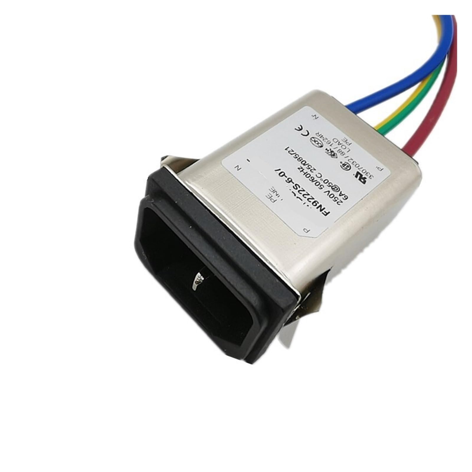 Filtro Toma Corriente AC FN9222S-6-07 monofásico 220V para entrada de red IEC