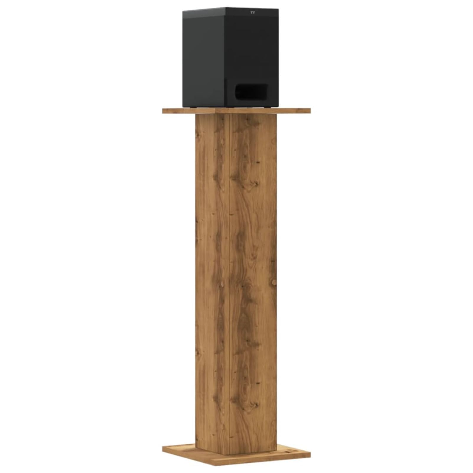 Gecheer Supporti per Altoparlanti, Stabili e Antivibrazione con Design Cavo per Riempimento di Sabbia 30x30x95 cm in Legno Multistrato Rovere for Sistemi Audio Domestici e Studio