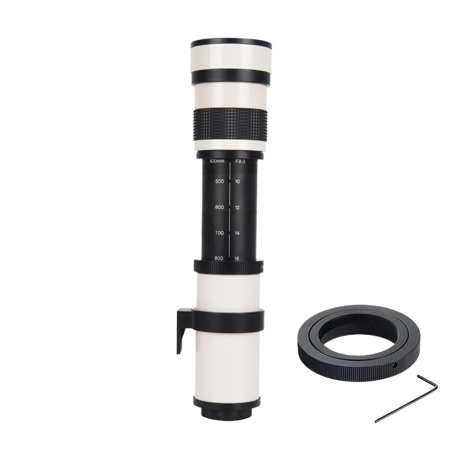 Compatible con Nikon DSLR 420-800 mm F8.3 Kit de Lentes de Zoom teleobjetivo Manual