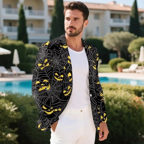 Men's Casual Blazer One Button Slim Fit Lightweight Sport Coat Business Jacket Office Dinner4