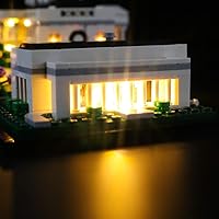 Vista 6 de BRIKSMAX Kit de iluminación LED para arquitectura La Casa Blanca, compatible con el modelo de bloques de construcción Lego 21054, no incluye