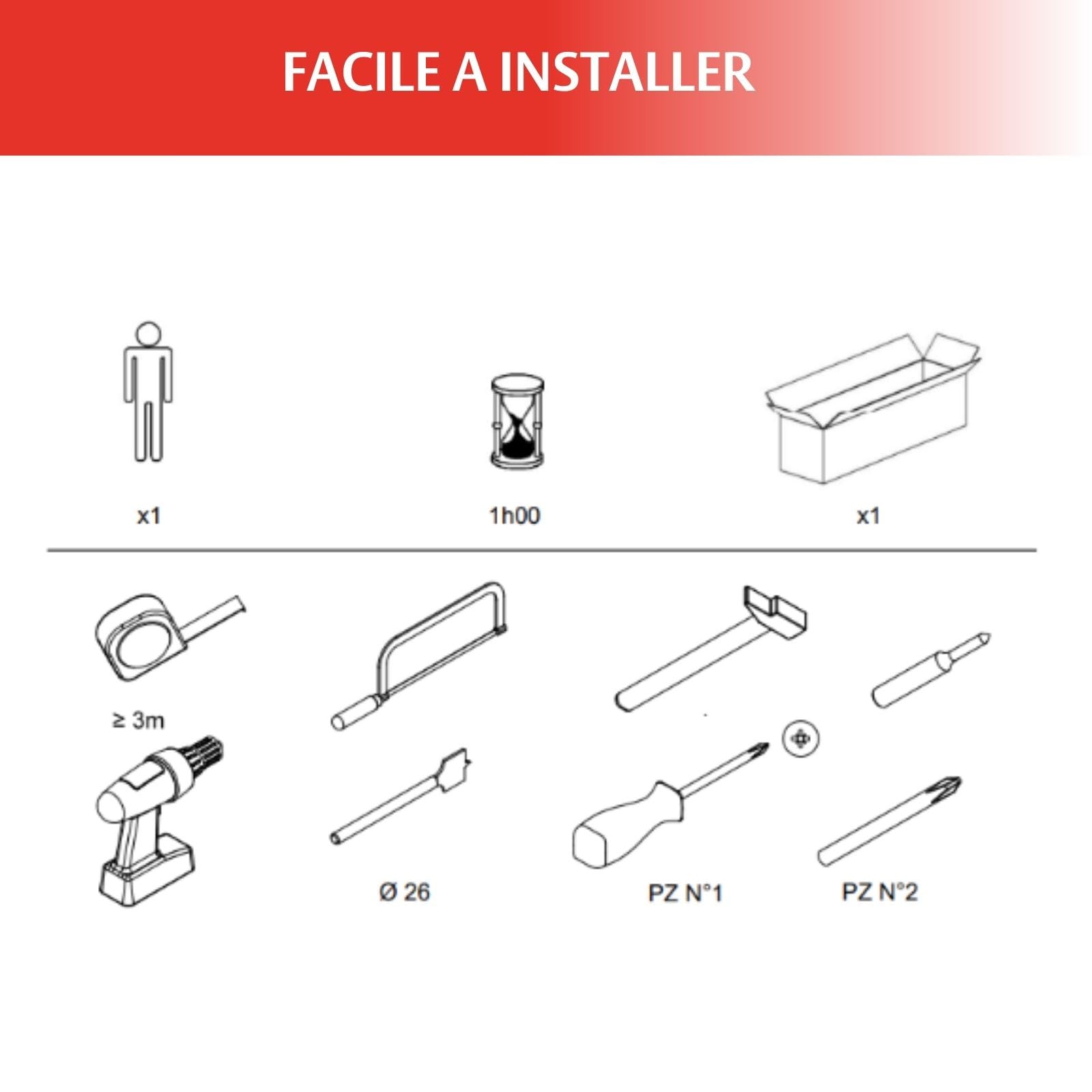 Vachette Barre Anti-Panique Porte Sortie de Secours Bois & Métal - 1900BM - Max 850mm Recoupable, Réversible avec Gâche - 1 Point de Verrouillage - Résistance Vandalisme et Corrosion - Garantie 10 Ans