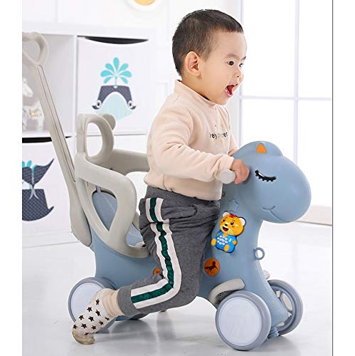 Schaukelpferd QIQIDEDIAN Kinder Schaukelstuhl Dual-Use-Musik Multifunktions-Trolley Baby Kunststoff Spielzeug Baby… – Bild 4