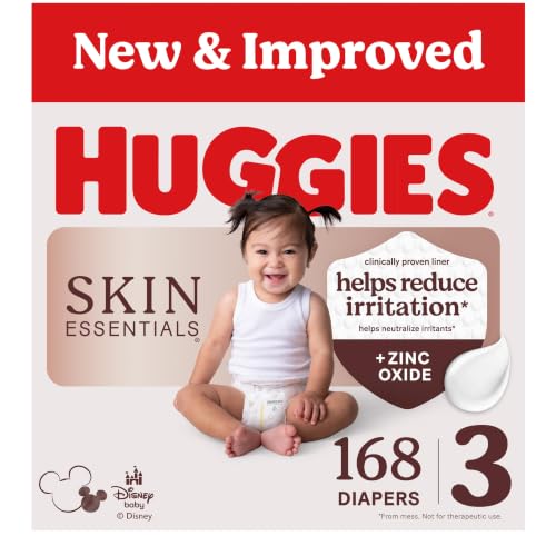 Image of Huggies Skin Essentials Diapers Size 3, 168 Count (3 Packs of 56)