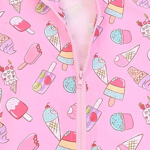 Jxstar Toddler Girls Rain Jackets Little Kids Waterproof Hoodie Raincoats Windbreakers, 12 Month-5 Years4