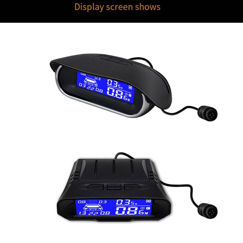 Radar de Sauvegarde Inverse 8 Système de Capteurs de Stationnement avec 8 Capteurs Inversés Buzzer Avertissement Distance Distance pour la Sécurité du Garage des Véhicules Automobiles B