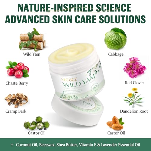 Image of Xaarty Wild Yam Cream for Hormone Balance, Natural Skincare Products, Alleviate Menstrual Discomfort, Rich In Vitamins, Nourish The Skin, Alleviate Menopause-Related Issues In Women, 3.17 Oz
