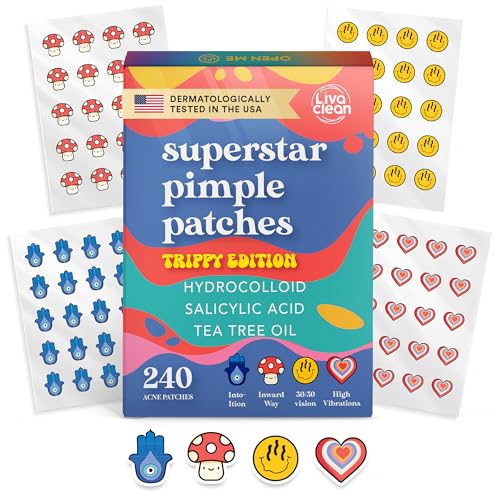 LivaClean 240 CT Superstar Cute Pimple Patches Trippy Edition
