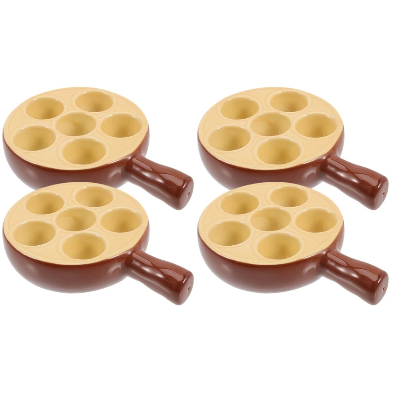 Amosfun 4 Stück Schneckenform Schnecken Backhalter Porzellan Schneckenteller Schnecken Servierform Backen Schneckenteller 6 Löcher Schneckenteller Fach Schneckenteller Backform Keramik