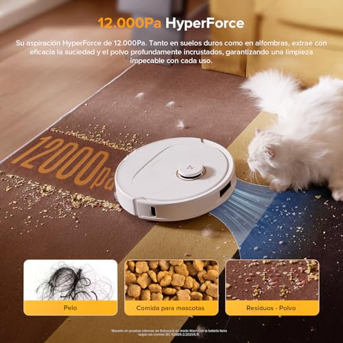 Miniatura 2 de roborock Qrevo S5V Robot Aspirador 12.000Pa de Succión, Blanco