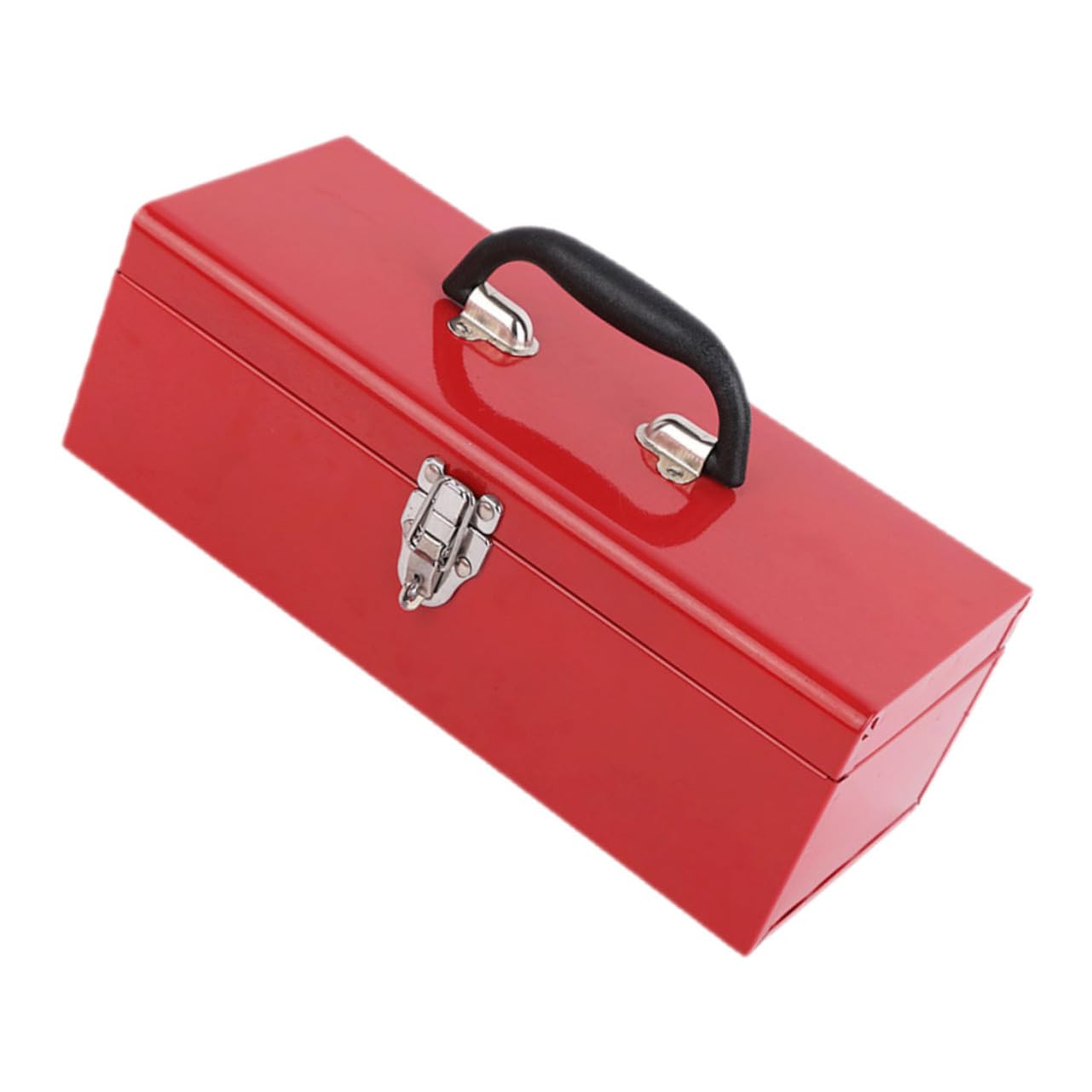 Cassetta Attrezzi in Lamiera, Monostrato, Portatile, Rosso | Acciaio Laminato a Freddo, Classificazione Ordinata, Facile da Trasportare, Spazio Singolo per Accessori e Utensili