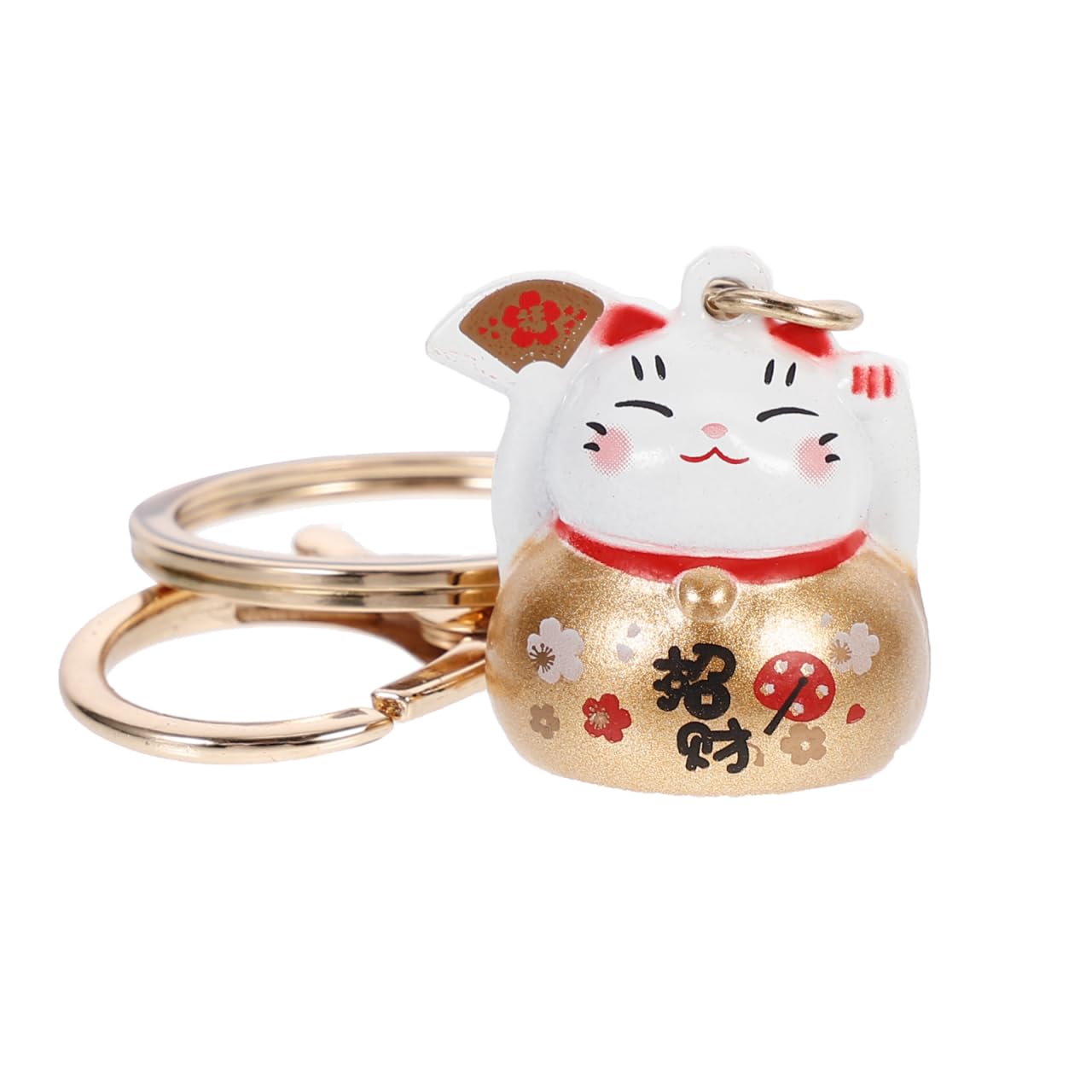 Porte-clés Chat Japonais Porte-bonheur - Lot De 6 Maneki Neko - Feng Shui, Chance, Santé - Cadeau Mignon