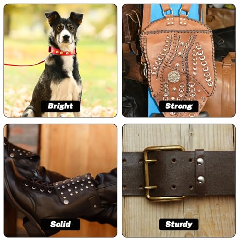 Giantree 586480_1_GKH1JFT8 Round Double Caps Leather Rivets, 120 Sets 10Mm Metal Tubular Studs thumb #6