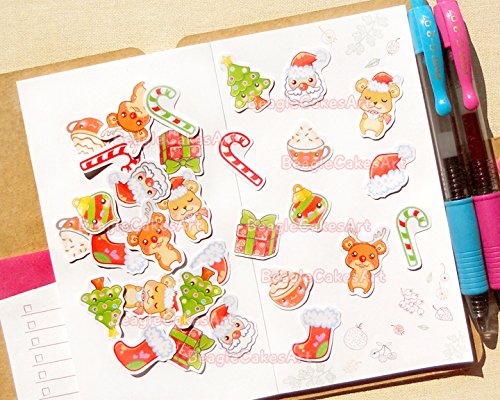 Christmas Planner Stickers - Christmas Sticker for Erin Condren Planner, Filofax, Kikki K - Scrapbook DIY Handcraft Stickers - Merry Christmas Stickers