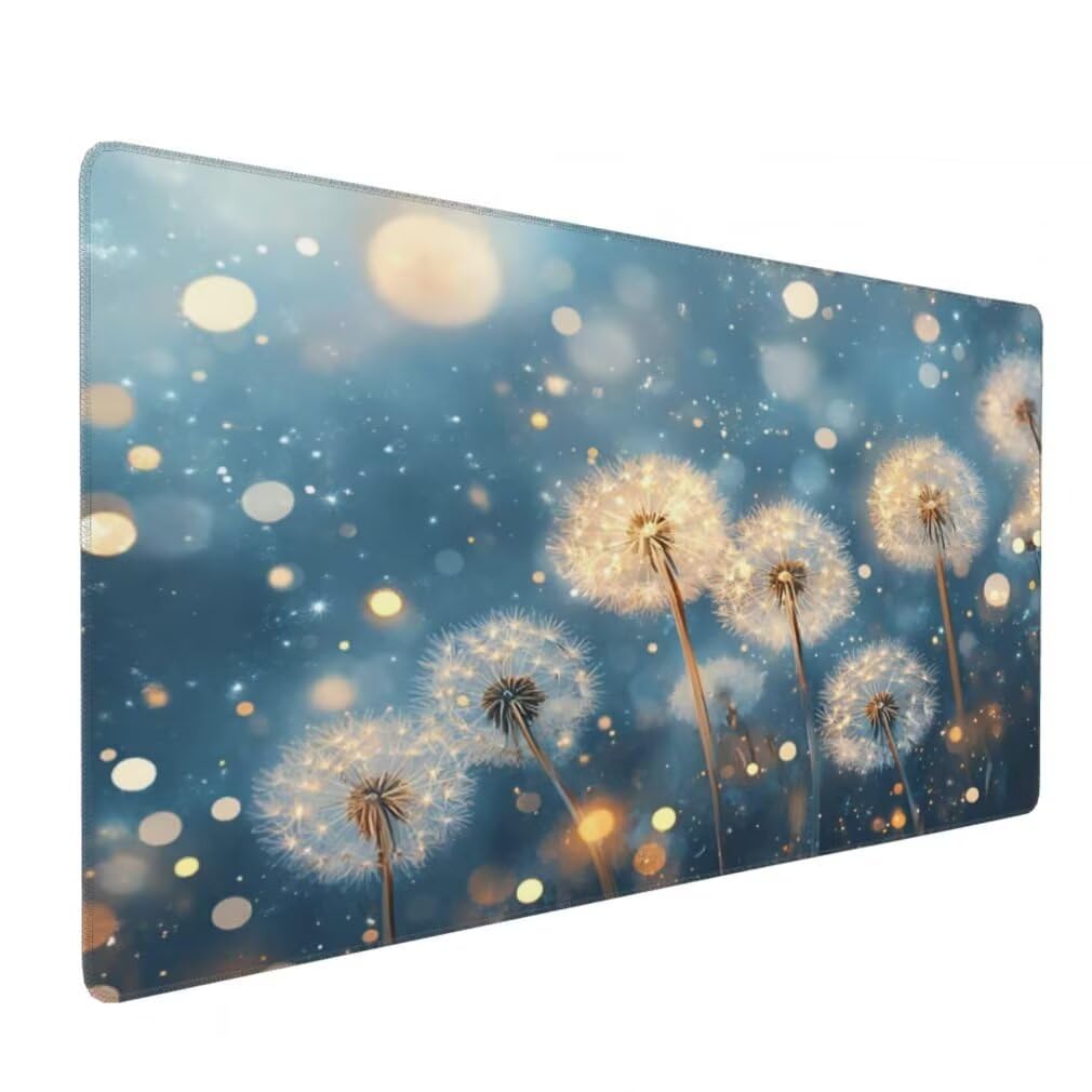 Tappetino Mouse XXL 1200x600mm Dente di Leone Grande Mouse Pad, Tappetino Scrivania con Bordi Cuciti, Grande Mousepad Gaming con Base Antiscivolo per Giocatori, Ufficio e Casa (Onirico) -MP1602