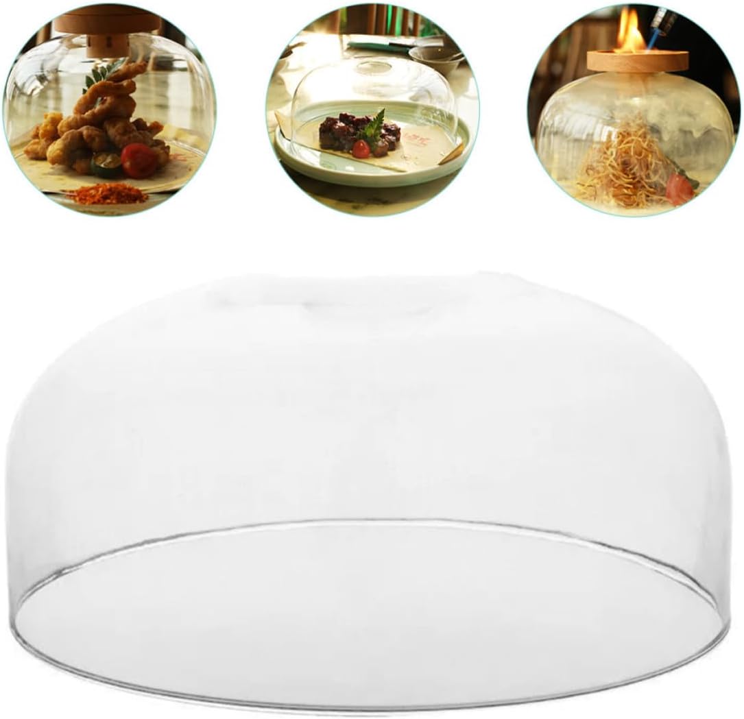 VALICLUD Glass Smoking Cloche Dome for Cocktails and Food, Glass Dome Cover, Keeps Smoke and Adds Smoky Flavor for Whiskey and Desserts