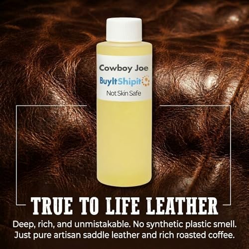 Image of Cowboy Joe from Our Leather Collection - Perfect for Adding Aroma to Freshies, Candles, Soaps, and Diffusers - 8 oz