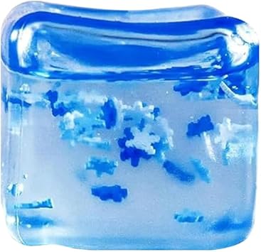 Stress Balls Fidget Toys for Adults Stress Relief, Square Shape Stress Cube Sensory Squeeze Toys, Slow Rising Squeeze Ball for Party Favors Stocking Stuffers Snowflake