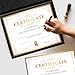 25 Gold Certificate of Completion, Training Completion, Student Course Certificates of Achievement and Recognition, 8x10 Inches
