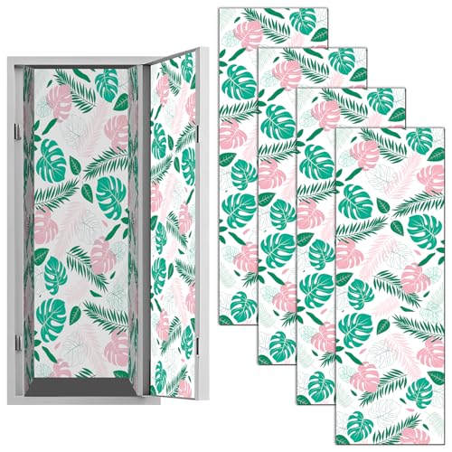 Strong Magnetic Locker Wallpaper - 4Pcs 36x12in Securely Stays in Place Monstera Lockers Decor for Girls, Removable Back-to-School Accessories