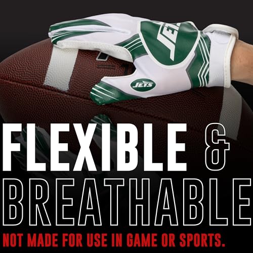 Image of Franklin Sports Youth NFL Football Receiver Gloves - Kids Football Gloves Pair - NFL Team Logos and Silicone Palm