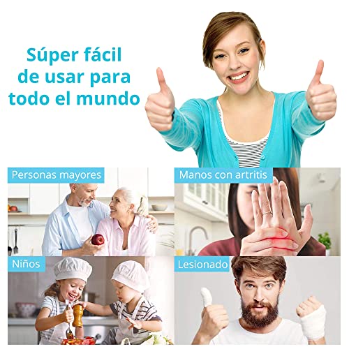 Miniatura 5 de Abrelatas Eléctrico Auto De Kitchen Mama: Abra Sus Latas Con Solo Presionar Un Botón: Automático, Manos Libres, Borde Liso, Apto Para Alimentos, Funciona Con Pilas Azul Cielo